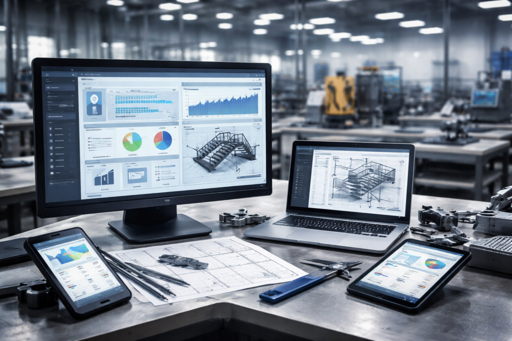 software metallbau zur digitalen Steuerung von Prozessen in einem Metallbaubetrieb