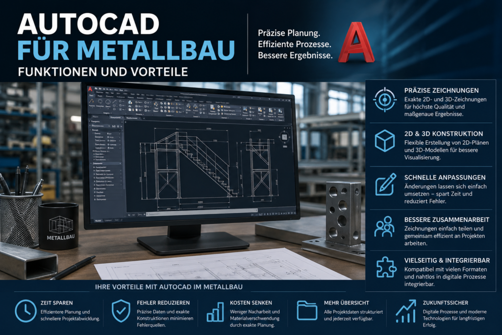 AutoCAD für Metallbau AutoCAD für Metallbau – Funktionen und Vorteile