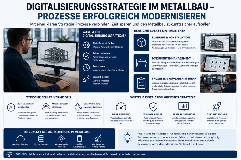 Digitalisierungsstrategie im Metallbau