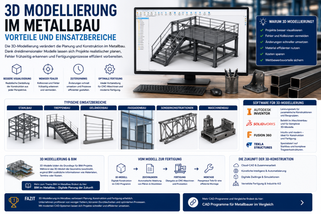 3D Modellierung im Metallbau 3D Modellierung im Metallbau