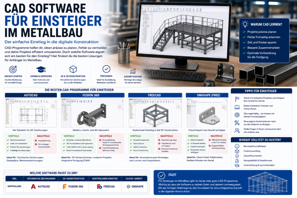 CAD Software für Einsteiger im Metallbau CAD Software für Einsteiger im Metallbau