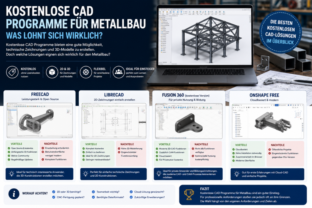 Kostenlose CAD Programme für Metallbau Kostenlose CAD Programme für Metallbau