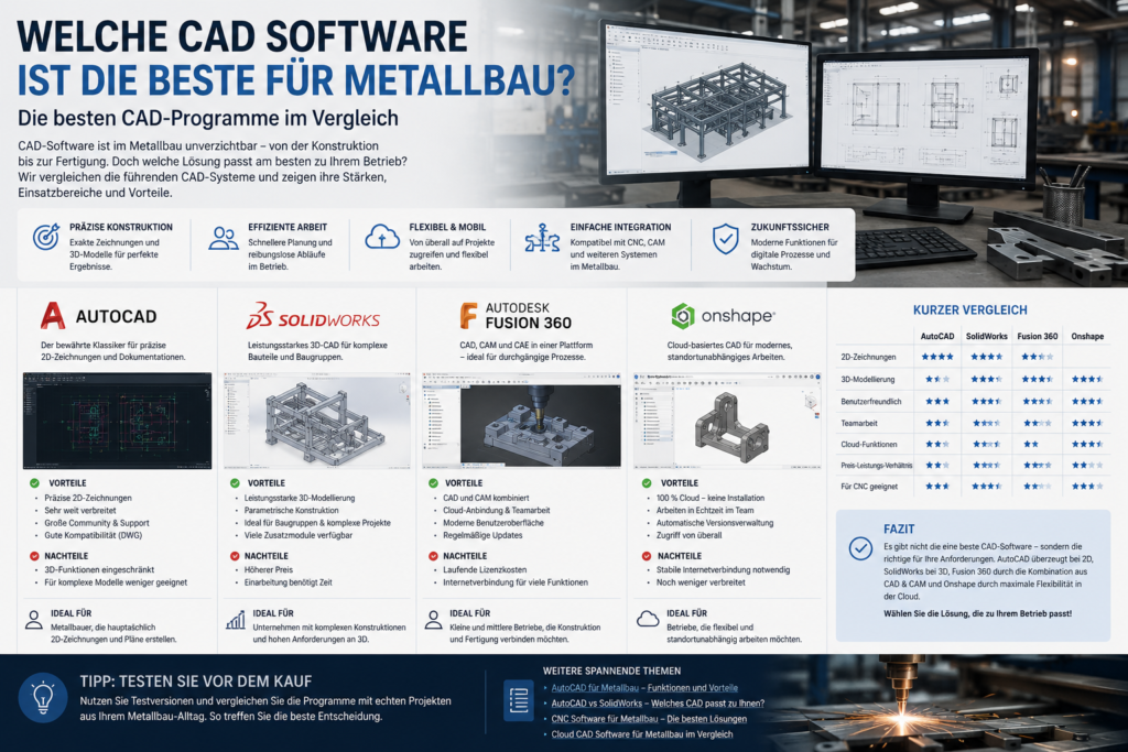 Welche CAD Software ist die beste für Metallbau Welche CAD Software ist die beste für Metallbau