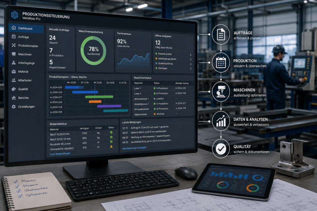 Produktionssteuerung im Metallbau digitalisieren Produktionssteuerung im Metallbau digitalisieren